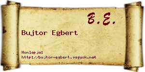 Bujtor Egbert névjegykártya
